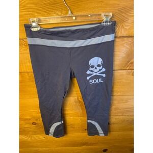 Lululemon Skull Soul Cycle Crop Leggings Athletic Activewear Womens Yoga Workout